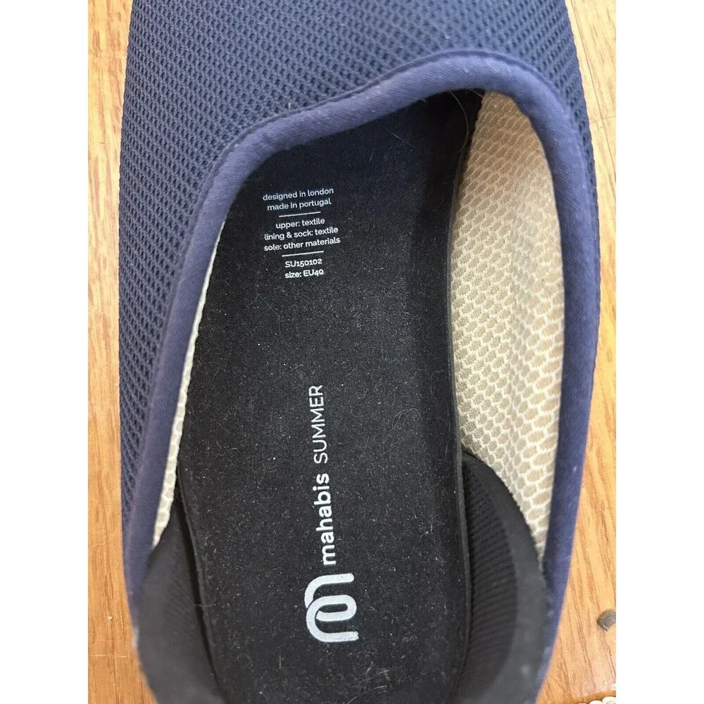 Mahabis Classic Convertible Indoor Outdoor Slipper Size EU 40 US 9.5 Blue